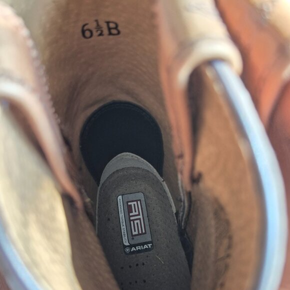 NWT Ariat Country Western Cowboy Leather Boots Women 6.5B - Picture 4 of 7